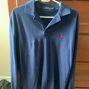 Blue polo long sleeve